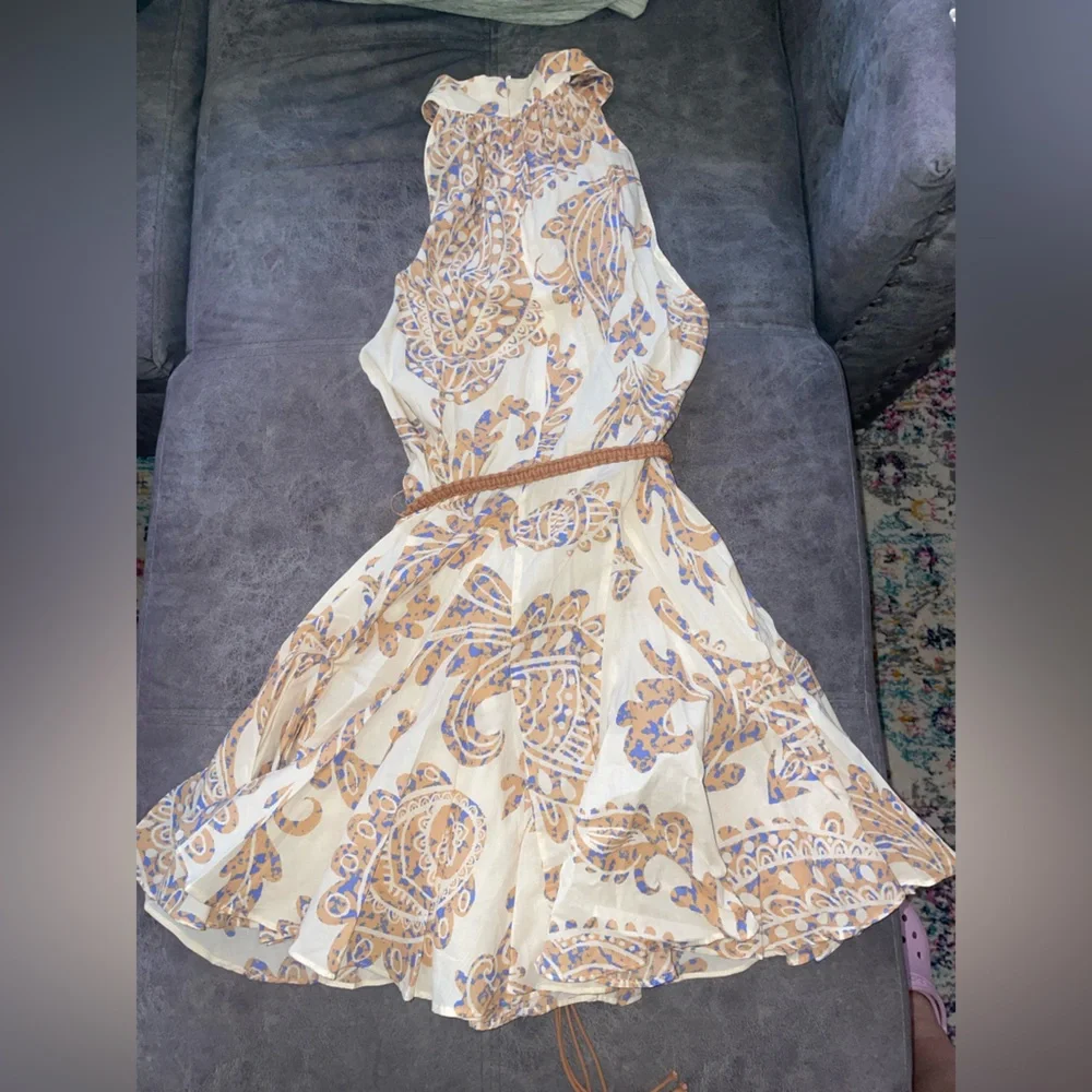 ZARA boho style dress. Comes with rope belt. - Picture 2 of 3